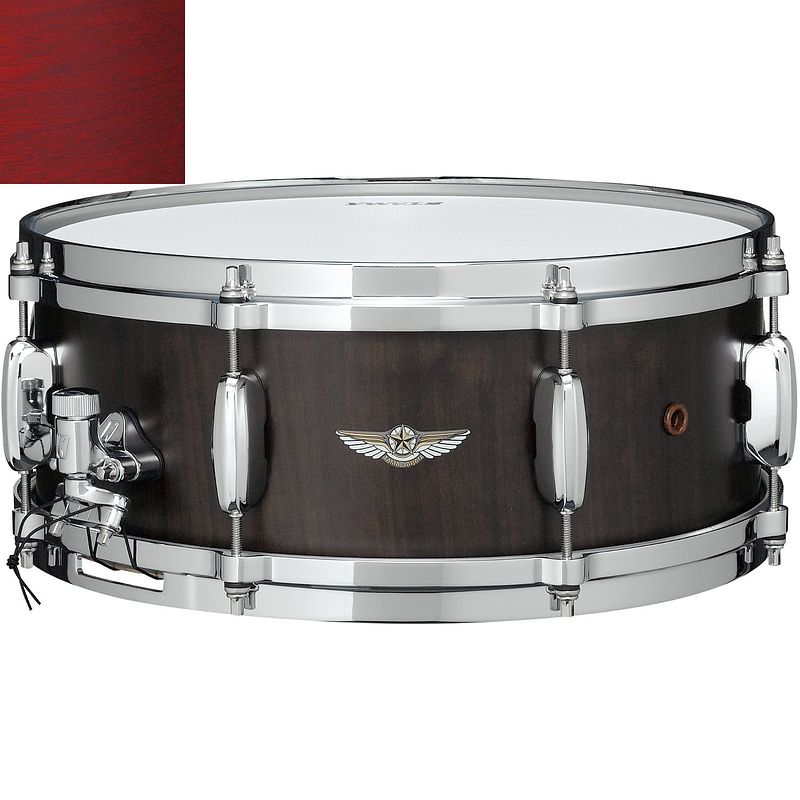 Foto van Tama tws1455-rbw star walnut snare red burgundy walnut 14 x 5.5