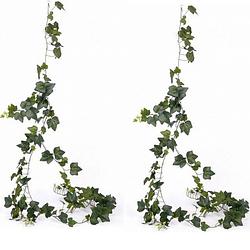 Foto van 2x klimop kunstplant slingers hedera gala 205 cm - kunstplanten