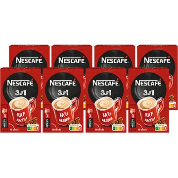 Foto van Nescafe 3in1 oploskoffie 8 x 10 stuks bij jumbo