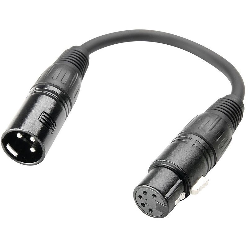 Foto van Adam hall k3 dhm 0020 dmx adapter xlr female 5-pin naar male 3-pin (0.2 m)