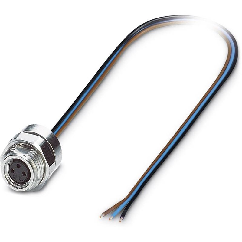 Foto van Phoenix contact 1453449 sensor/actuator steekconnector m8 aantal polen: 3 bus, inbouw 0.50 m 1 stuk(s)