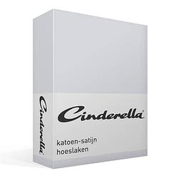 Foto van Cinderella katoen-satijn hoeslaken - 100% katoen-satijn - 1-persoons (100x210 cm) - light grey