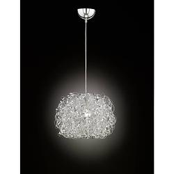 Foto van Wofi fortune 6368.01.70.7000 hanglamp led e27 60 w zilver