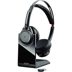 Foto van Plantronics uc b825m on ear headset bluetooth telefoon stereo zwart noise cancelling microfoon uitschakelbaar (mute)
