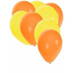 Foto van 50x oranje en gele ballonnen - ballonnen