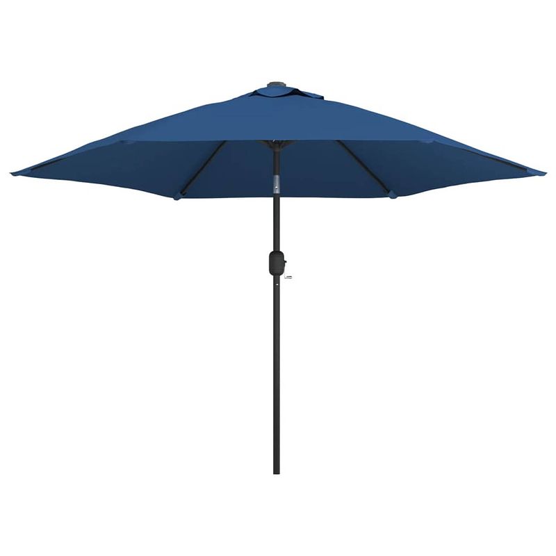 Foto van The living store parasol blauw 300 x 248 cm - led-verlichting en uv-bescherming