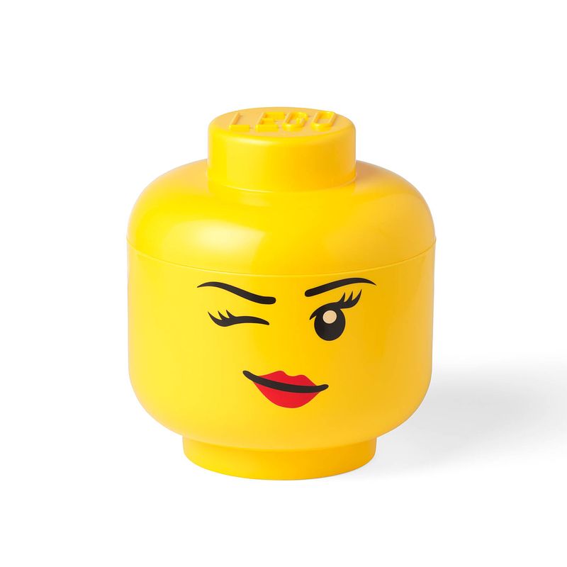 Foto van Opbergbox lego - head girl winking large - lego license