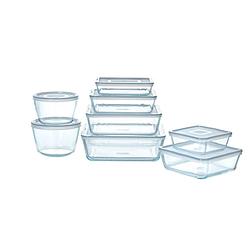 Foto van Cook & freeze ovenschaal met deksel - set van 8 stuks - glas - pyrex