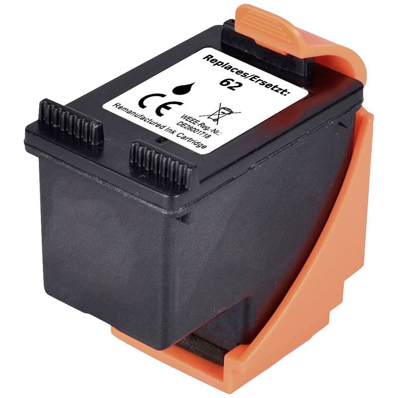 Foto van Renkforce inktcartridge vervangt hp 62 (c2p04ae) compatibel zwart rf-i-hp62bk rf-5706074