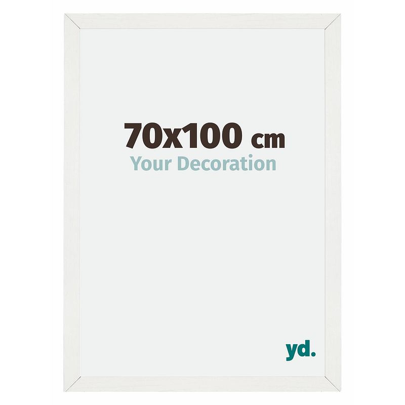 Foto van Fotolijst 70x100cm wit geveegd mdf mura