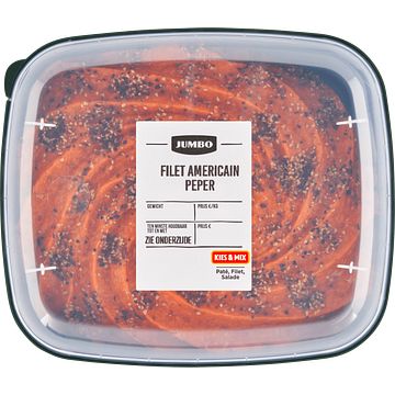 Foto van 2 voor € 4,50 | jumbo filet americain peper 150g aanbieding bij jumbo