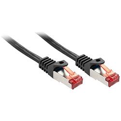 Foto van Lindy 47373 rj45 netwerkkabel, patchkabel cat 6 s/ftp 1.5 m zwart 1 stuk(s)