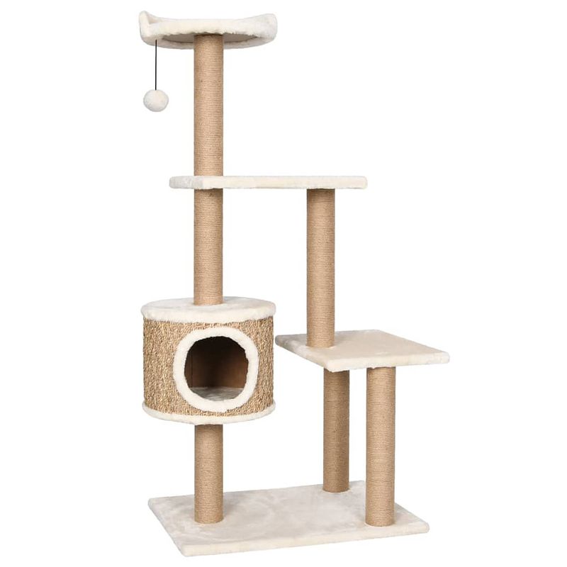 Foto van The living store kattenmeubel krabpaal - 60x40x123 cm - beige