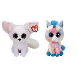 Foto van Ty - knuffel - beanie buddy - phoenix fox & blitz unicorn