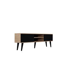 Foto van Kocot toronto - tv meubel 160x35*55cm - eiken ambachtelijk & zwart