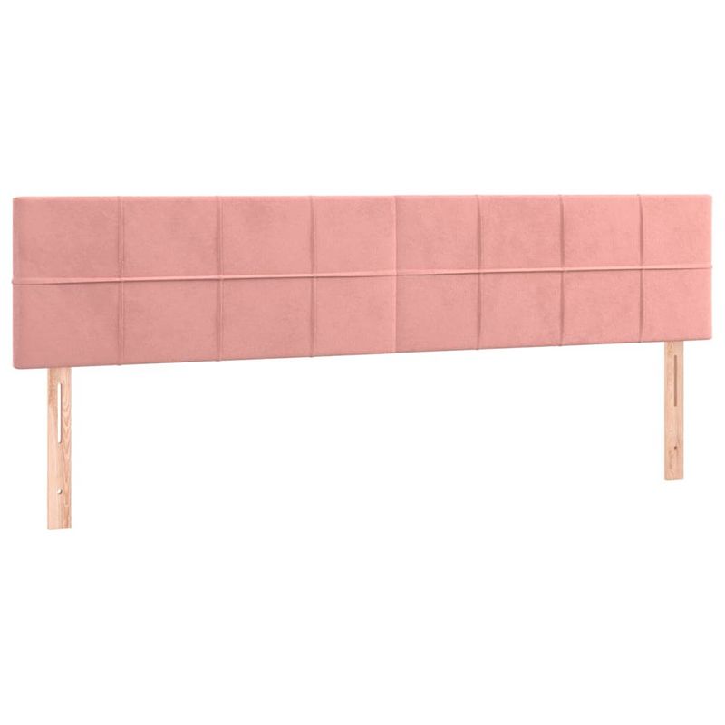 Foto van Vidaxl hoofdborden 2 st 100x5x78/88 cm fluweel roze