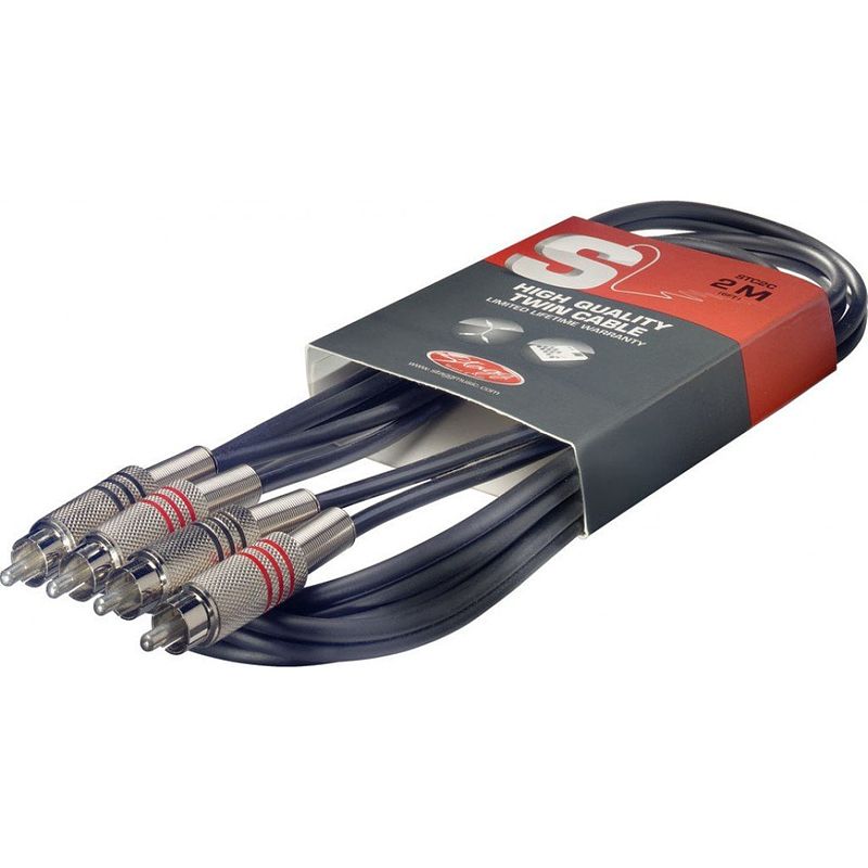 Foto van Stagg stc2c kabel 2x rca male - 2x rca male 2 meter