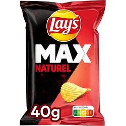 Foto van Lay'ss max naturel ribbel chips 40g bij jumbo