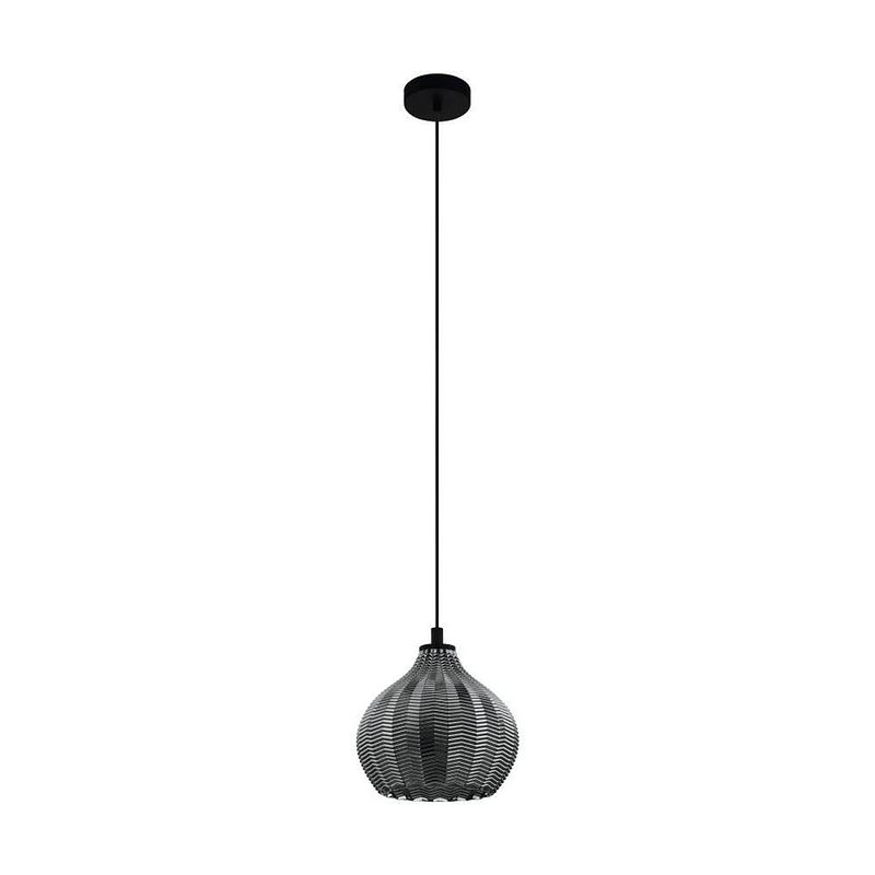 Foto van Eglo tamallat hanglamp - e27 - ø 15.5 cm - zwart