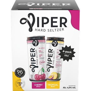 Foto van Viper hard seltzer met fruitsmaak 4 x 330ml bij jumbo