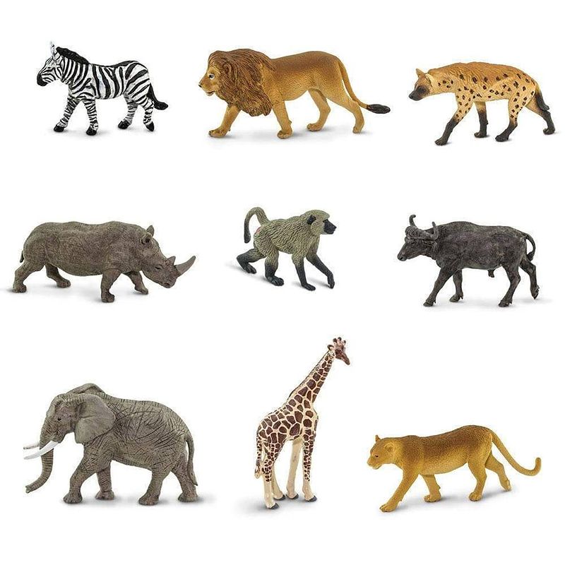 Foto van Safari speelfiguren zuid-afrikaanse dieren toob junior 9-delig