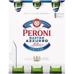 Foto van Peroni nastro azzurro fles 6 x 330ml aanbieding bij jumbo | 2e halve prijs