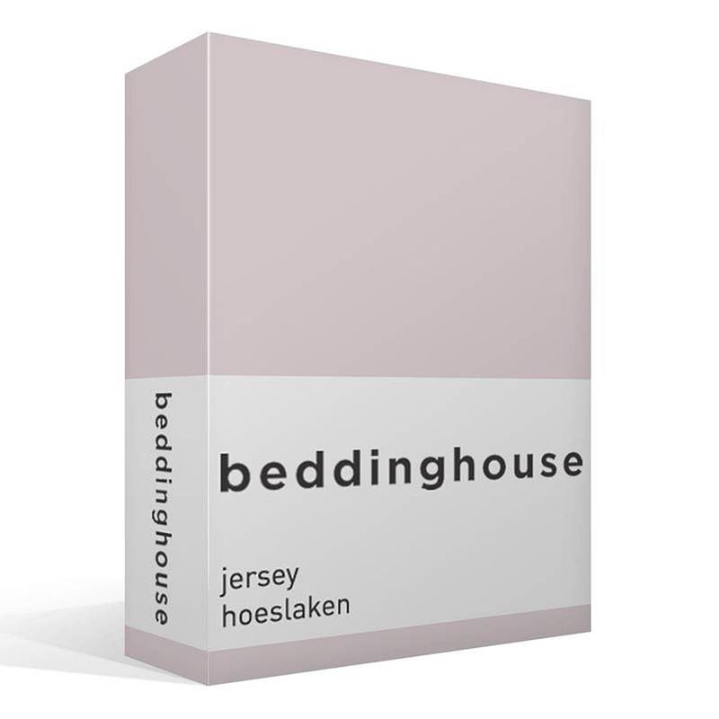 Foto van Beddinghouse jersey hoeslaken - 100% gebreide jersey katoen - 2-persoons (140x200/220 cm) - soft pink