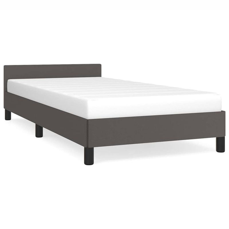 Foto van The living store bedframe - duurzaam kunstleer - bedframe - afmetingen- 193 x 93 x 50 cm