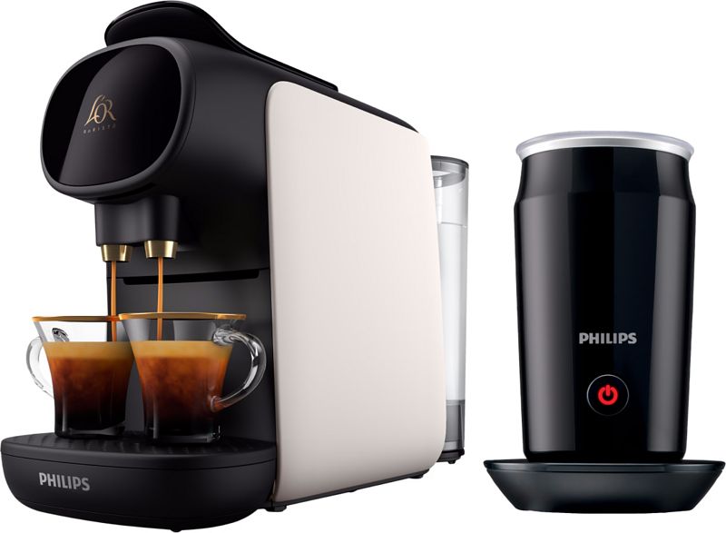 Foto van Philips l'or barista sublime lm9012/00 wit + melkopschuimer