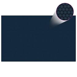 Foto van Vidaxl zwembadfolie solar drijvend 260x160 cm pe zwart en blauw