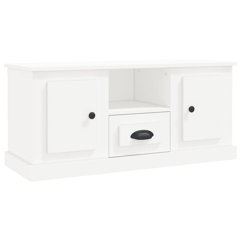 Foto van The living store tv-meubel - trendy - meubel - 100 x 35.5 x 45 cm - wit