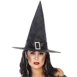 Foto van Halloween heksenhoed - basic model  - one size - zwart - meisjes/dames - verkleedhoofddeksels