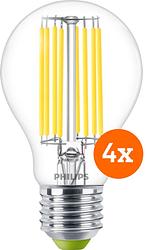 Foto van Philips led filament lamp - 4w - e27 - warm wit licht 4-pack