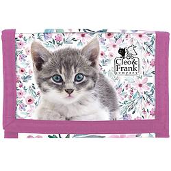 Foto van Cleo & frank portemonnee kitten - 12 x 8 cm - roze