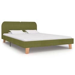 Foto van Vidaxl bedframe stof groen 160x200 cm