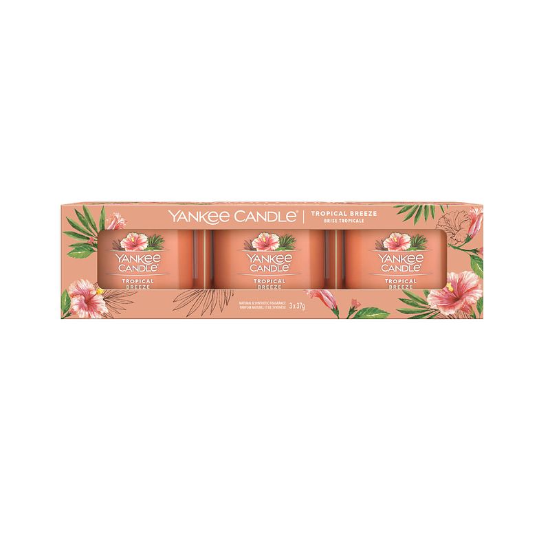 Foto van Yankee candle giftset tropical breeze - 3 stuks