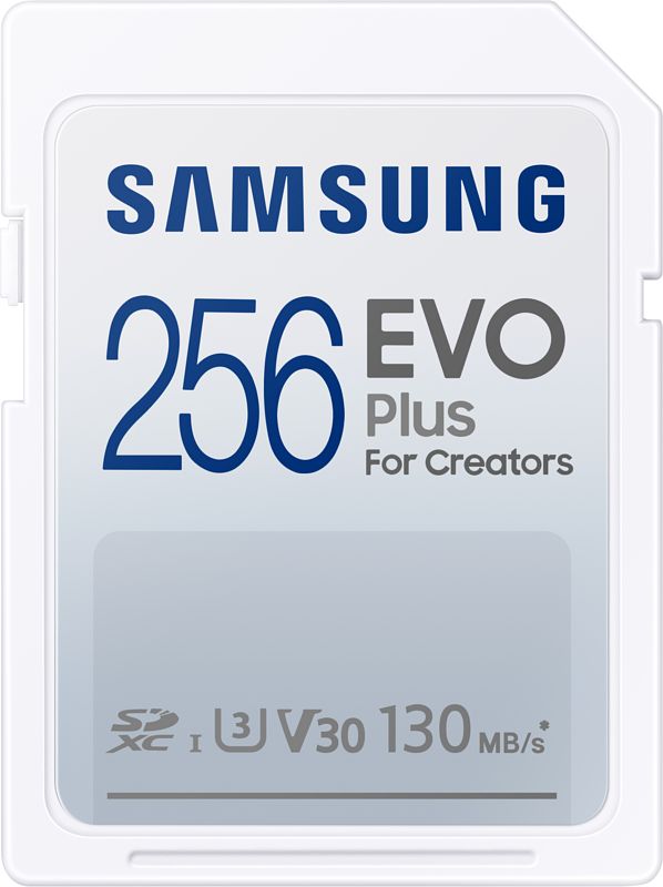 Foto van Samsung evo plus sd card (2021) 256gb sd-kaart wit