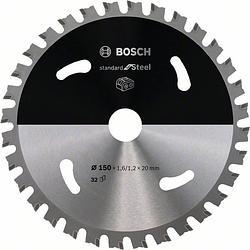 Foto van Bosch accessories bosch 2608837748 cirkelzaagblad 150 x 20 mm aantal tanden: 32 1 stuk(s)