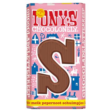 Foto van Tony'ss chocolonely s chocoladeletterreep 180g bij jumbo