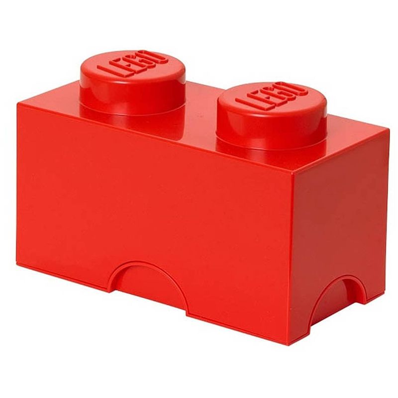 Foto van Lego brick 2 opbergbox - rood