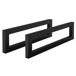 Foto van Muurbeugel voor wastafel set van 2 50x15 cm zwart staal ml-design
