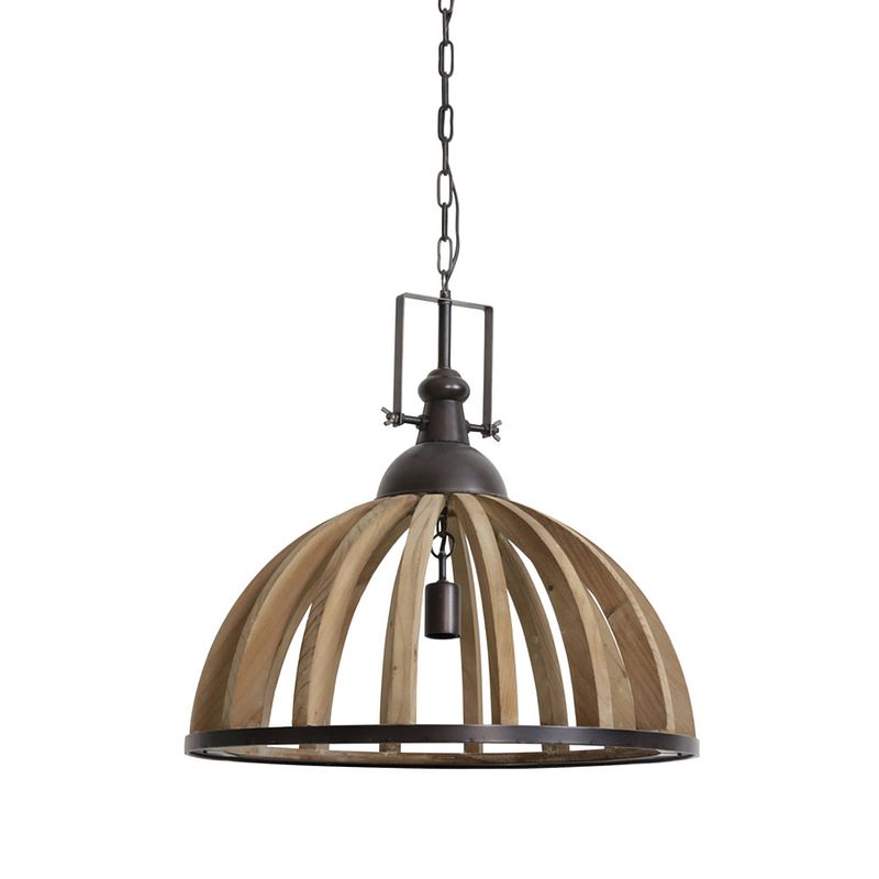 Foto van Light & living - hanglamp djem - 60x60x60 - bruin