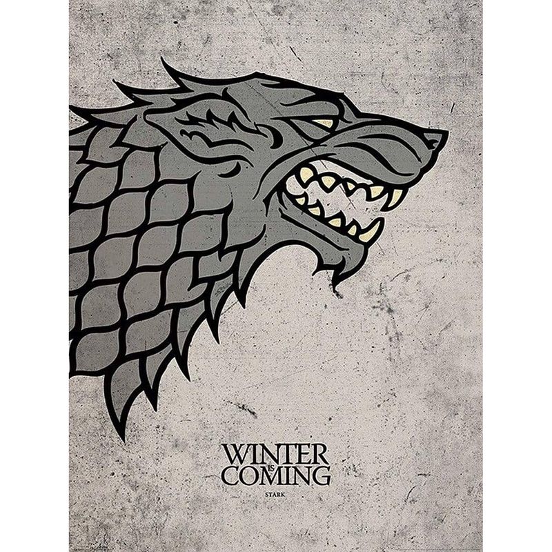 Foto van Pyramid game of thrones stark kunstdruk 60x80cm