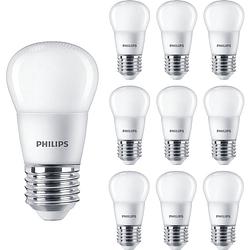 Foto van Philips voordeelverpakking led kogellampen e27 - warm wit - 250 lm - 4w/25w - 10 led lampen