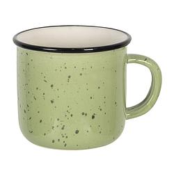 Foto van Clayre & eef servies mok 15*11*9 cm / 300 ml groen keramiek theemok