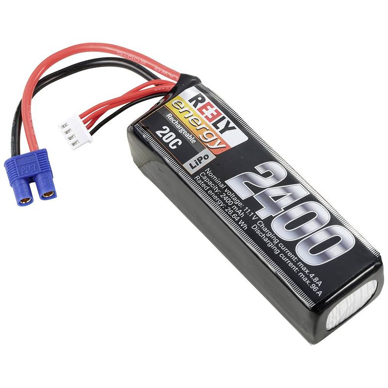 Foto van Reely lipo accupack 11.1 v 2400 mah aantal cellen: 3 20 c softcase ec3