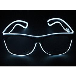 Foto van Disco bril met witte led verlichting - verkleedbrillen