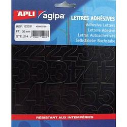 Foto van Agipa etiketten cijfers en letters letterhoogte 30 mm, 214 cijfers