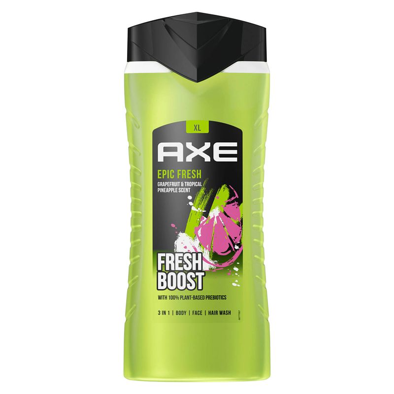 Foto van Axe douchegel - showergel & shampoo 3-in-1 epic fresh 400ml - 12 stuks