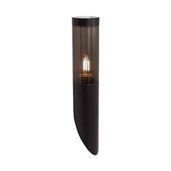 Foto van V-tac vt-1183 vt-1183 bollard tuinverlichting e27 (400x76mm) smoke plastic/ss black body ip44